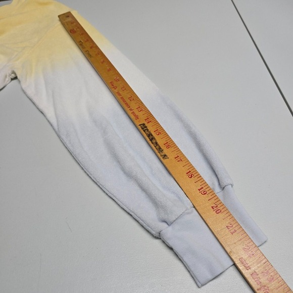 Rails Sweatshirt Womens Medium Terry Cloth Ramona Sky Blue Dip Dye Long Sleeve - Picture 10 of 12